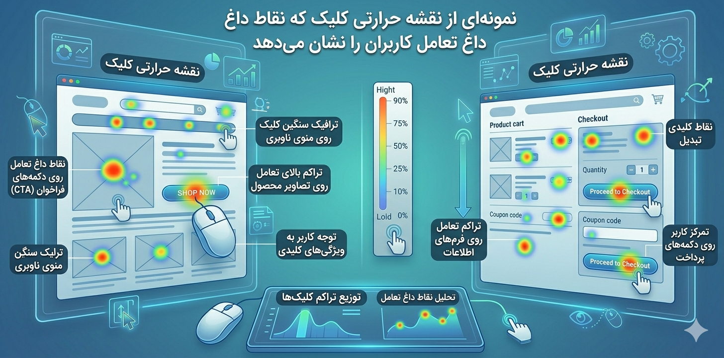 نقشههای حرارتی و تحلیل رفتار کاربر در وب سایت