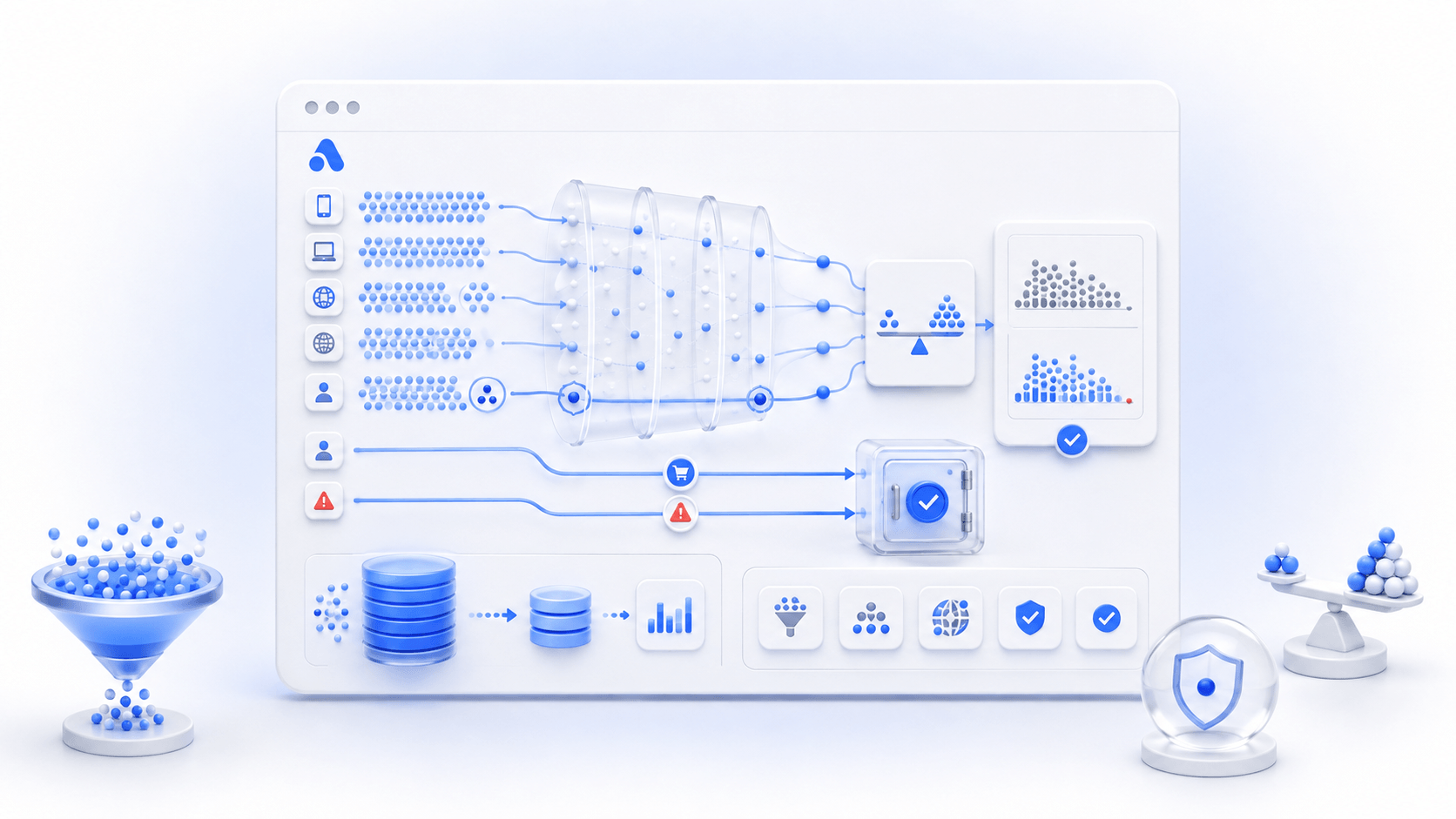 Sampling در Analytics چیست؛ جریان بزرگی از رخدادها که با یک صافی آماری به نمونههای متوازن و نماینده تبدیل میشود